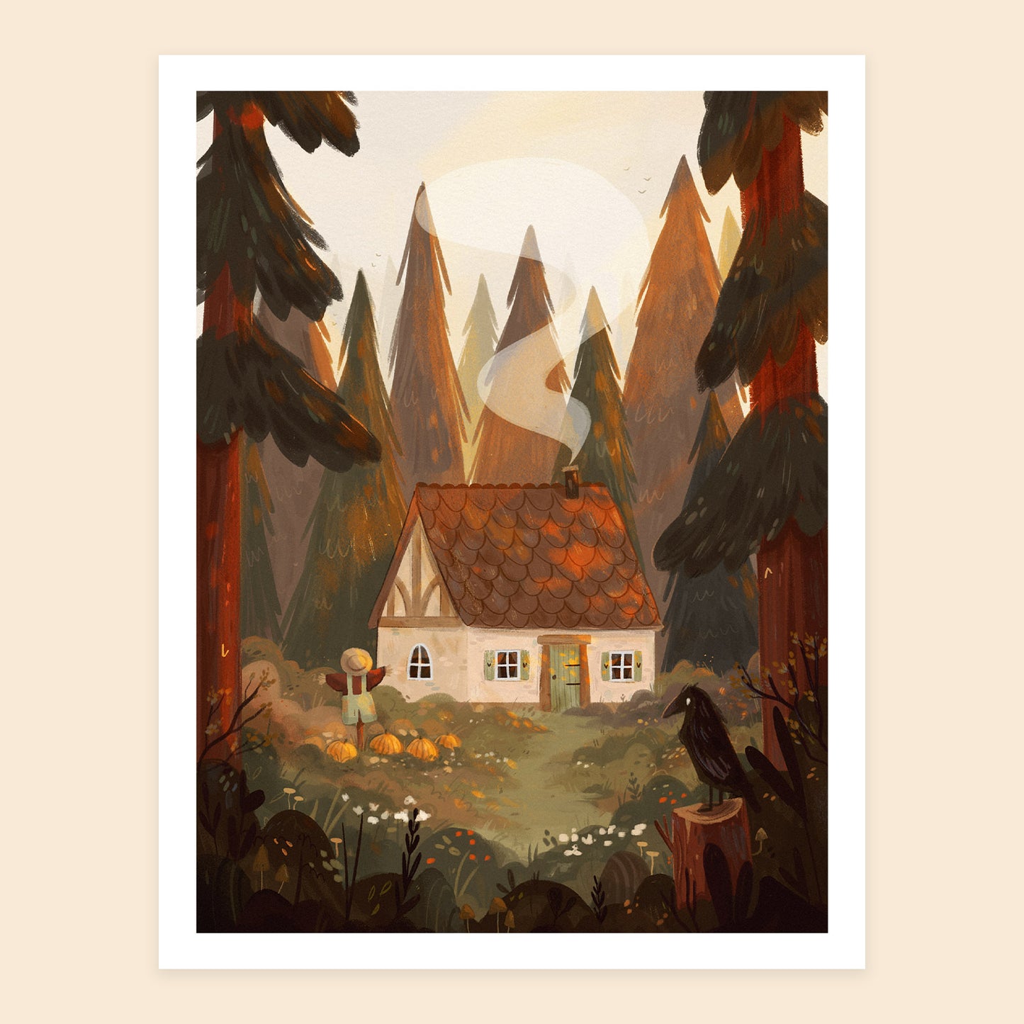 Autumn Cottage Print