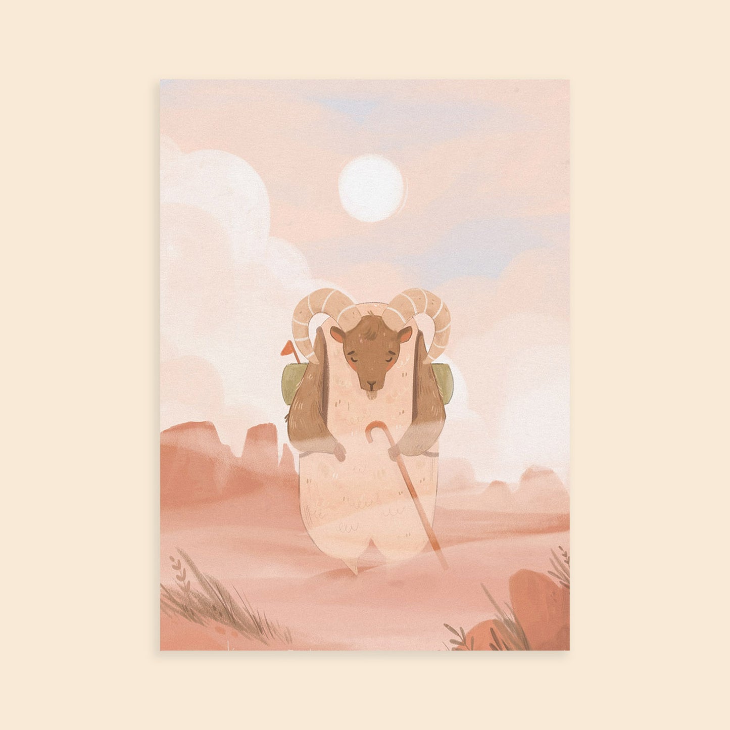 Desert Goat Postcard