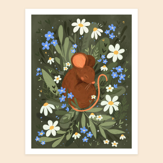 Sleeping Mouse Print